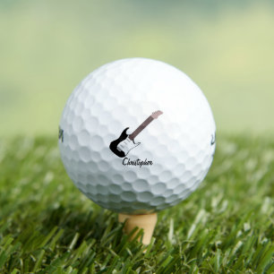 Balles De Golf Conception de guitare électrique noire
