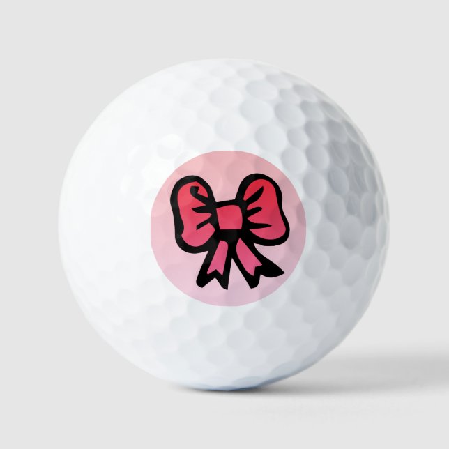 Balles De Golf Conception de nœud rose (Recto)
