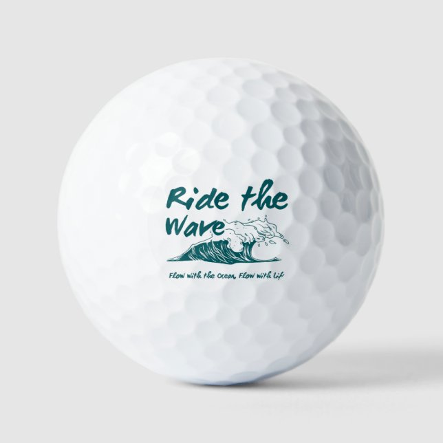 Balles De Golf Conception de surf Ride the Wave (Recto)