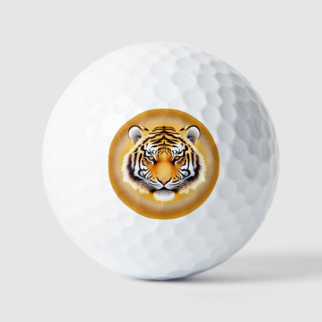 Balles De Golf Conception de tigre abstrait pour cadeau moderne � (Recto)