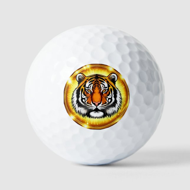 Balles De Golf Conception de tigre 🐅 pour un style puissant  (Recto)