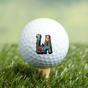 Balles De Golf Conception de voiture rétro gothique et squelettes