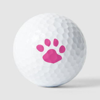 Balles De Golf Conception d'empreinte de patte rose