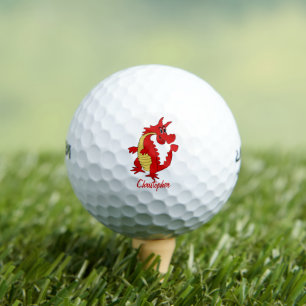 Balles De Golf Conception Dragon Rouge