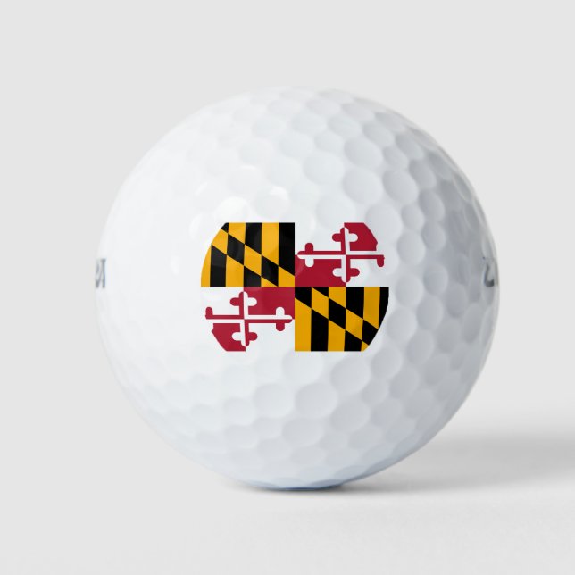 Balles De Golf Conception du drapeau de l'État du Maryland (Devant)