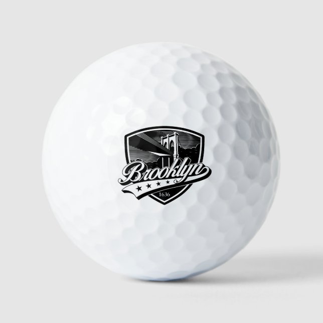 Balles De Golf Conception du logo Brooklyn Shield (Recto)