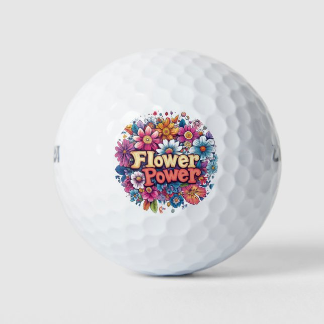 Balles De Golf Conception dynamique de l'énergie des fleurs avec  (Devant)