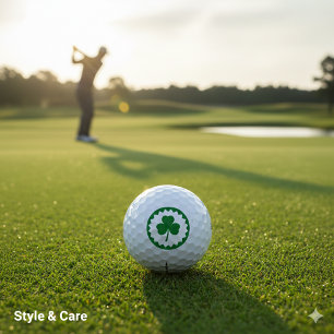 Balles De Golf Conception élégante de trèfle à trois feuilles de
