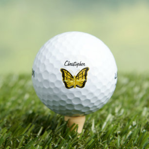 Balles De Golf Conception Papillon Jaune