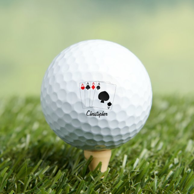 Balles De Golf Conception Quatre As (T-shirt Insitu)