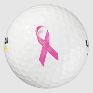 Balles De Golf Conscience rose de cancer du sein de ruban