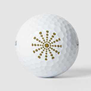 Balles De Golf Cool africain Sunflower Polka Dot Art Design d'imp