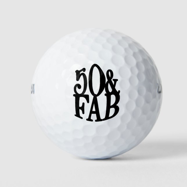 Balles De Golf Cool Elegant Fun 50 & FAB Anniversaire (Devant)
