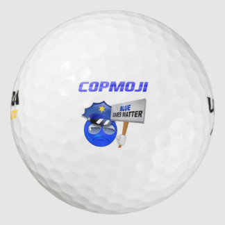 Balles De Golf CopMoji - Blue Lives Matter Golf Balls 3 Pack