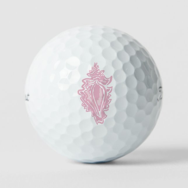 Balles De Golf Coquilles roses  (Recto)