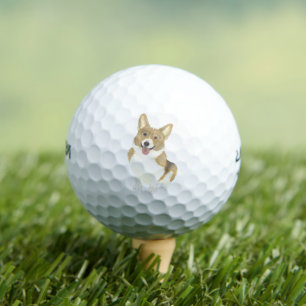 Balles De Golf Corgi blanc et blanc