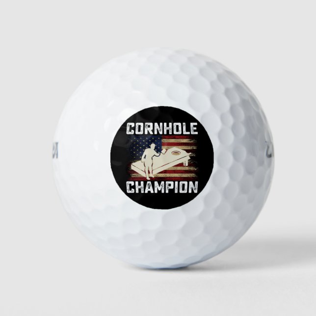 Balles De Golf Cornhole Champion américain Drapeau USA 4 juillet (Devant)