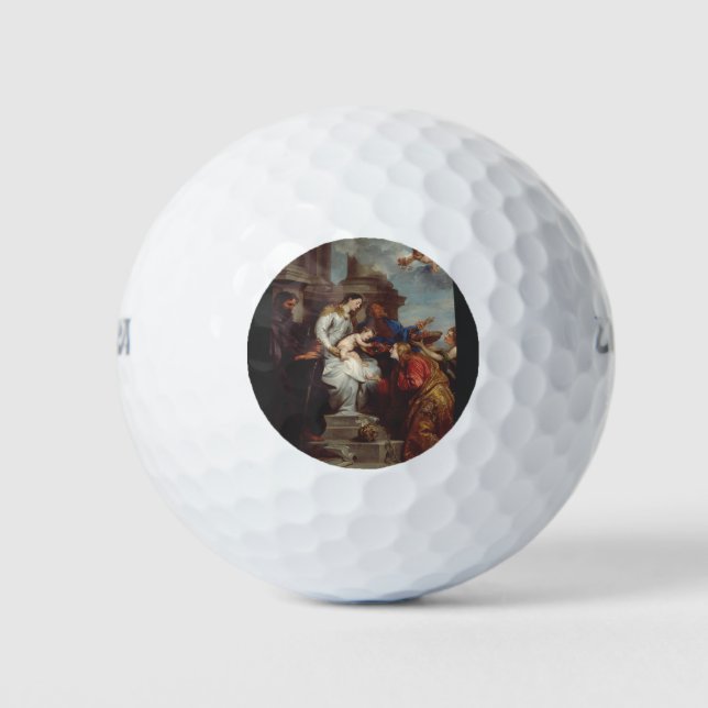 Balles De Golf Coronation de Saint Rosalia par Anthony van Dyck (Devant)