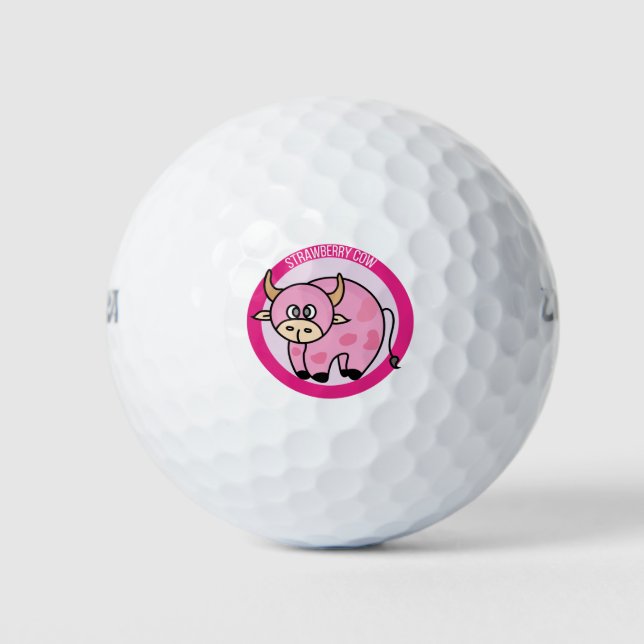 Balles De Golf Costume de vache fraise Idées de design mignonne D (Devant)