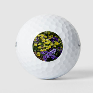 Balles De Golf Coteau de panneaux violets et jaunes