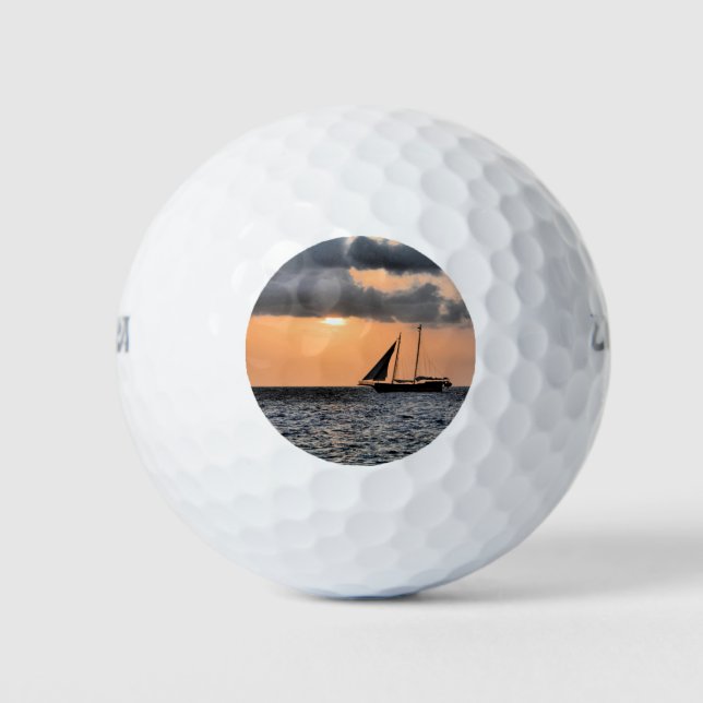 Balles De Golf Coucher de soleil des îles Caïmans (Devant)