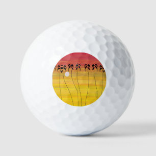 Balles De Golf Coucher de soleil d'été Tropical