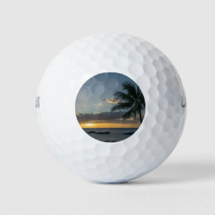 Balles De Golf Coucher de soleil d'Oahu, Hawaii