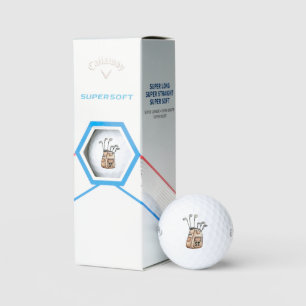 Balles De Golf Couleur d'eau initiale monogramme de golf Logo du 