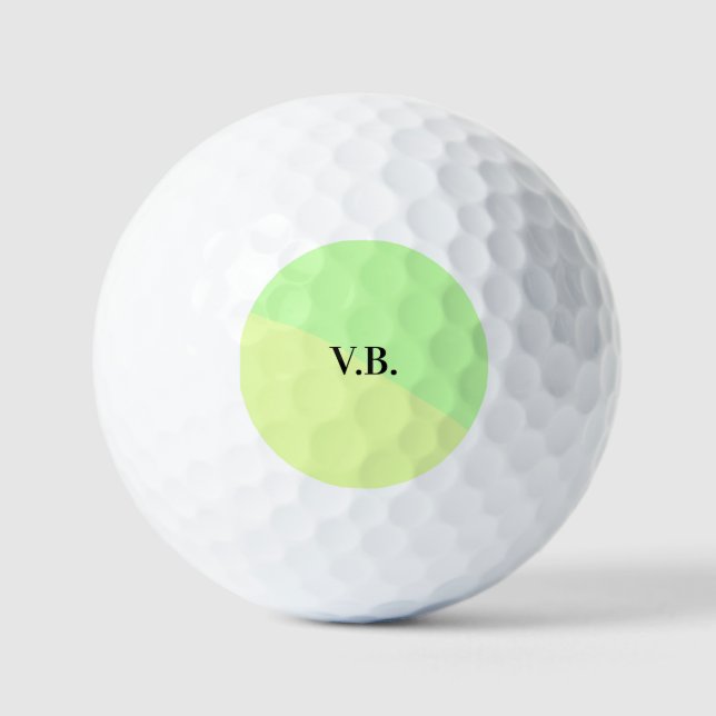 Balles De Golf Couleur unie simple ajouter nom texte monogramme j (Recto)