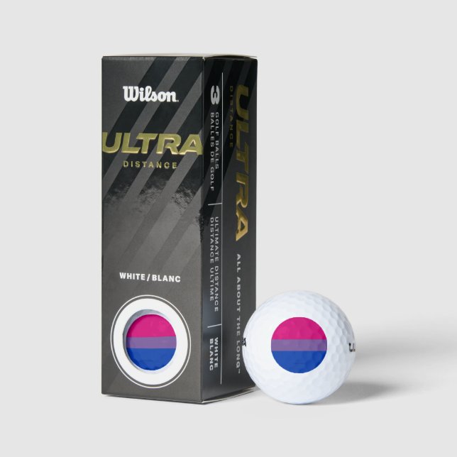 Balles De Golf Couleurs du drapeau de fierté bisexuel de Slippery (Emballage)