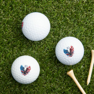 Balles De Golf Couleurs patriotiques personnalisées Amérique Aigl
