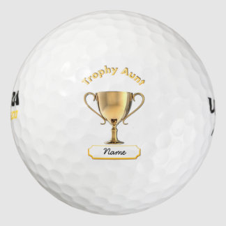 Balles De Golf Coupe Trophy pour une tante.