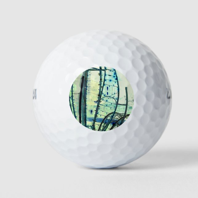 Balles De Golf Courbes bleues (Devant)