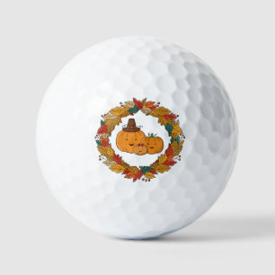 Balles De Golf Couronne de famille de citrouille d'automne