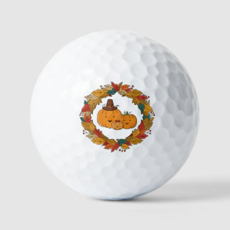Balles De Golf Couronne de famille de citrouille d'automne