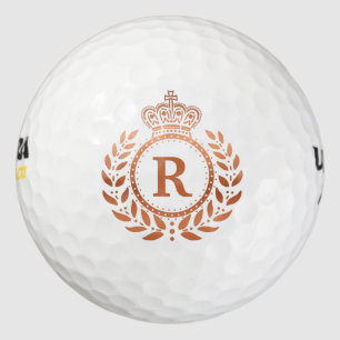 Balles De Golf Couronne royale de bronze Laurel Wreath avec Monog