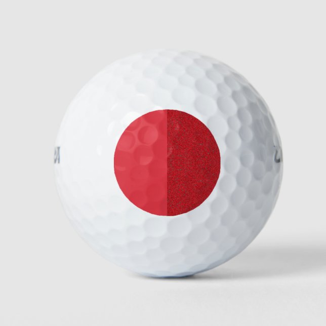 Balles De Golf Coutume de golf à deux tons rouge tomate (Devant)