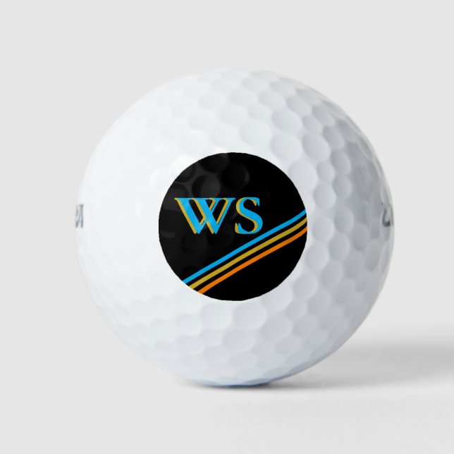 Balles De Golf Couvercle en cuir noir personnalisé (Devant)