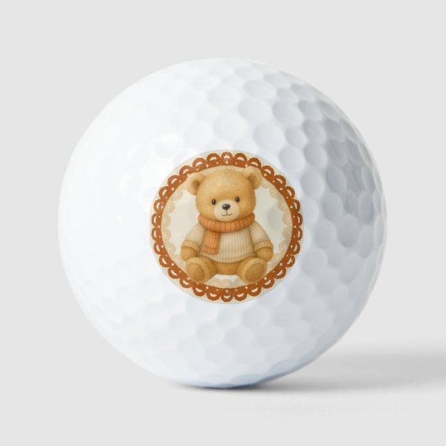 Balles De Golf Cozy Fall Baby Shower | Neutral Cream & orange (Recto)