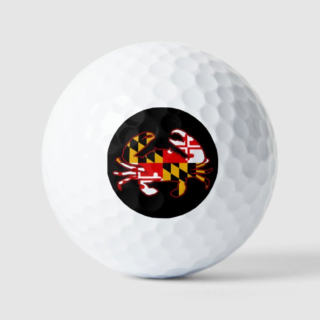 Balles De Golf Crabe du drapeau du Maryland (Recto)