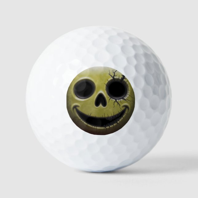 Balles De Golf Cracké déplaisant Smiley Crack (Recto)