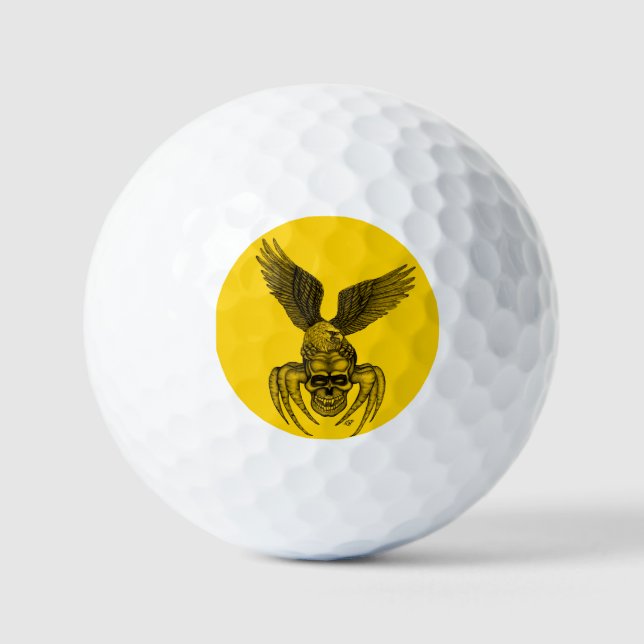 Balles De Golf Crâne à aigle (Recto)