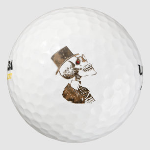 Balles De Golf Crâne de Steampunk