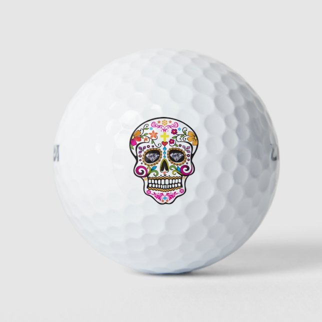 Balles De Golf Crâne de Sucre (Devant)