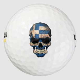 Balles De Golf Crâne grec personnalisable de drapeau