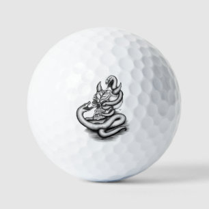 Balles De Golf Crâne - Tête diabolique avec serpent