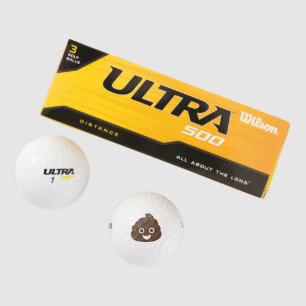 Balles De Golf Crazy Silly Brown Poop Emoji