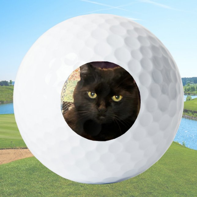 Balles De Golf Create Your Own Custom Cat Pet Photo (Créateur téléchargé)