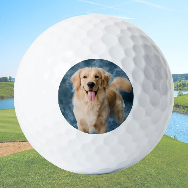 Balles De Golf Create Your Own Custom Dog Pet Photo (Créateur téléchargé)