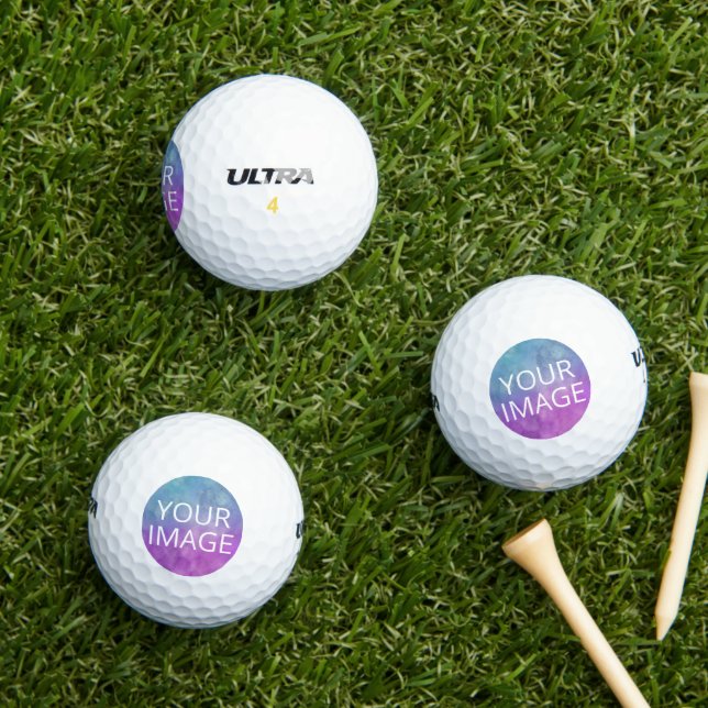 Balles De Golf Create Your Own Photo Golf Balls (Herbe in situ)